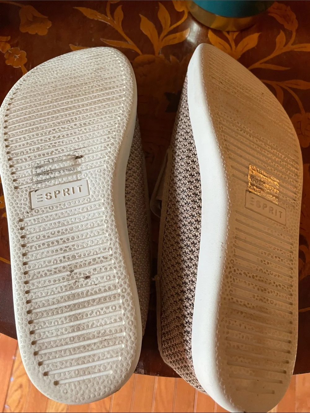 Esprit Women’s Slip-On Knit Flats in Beige